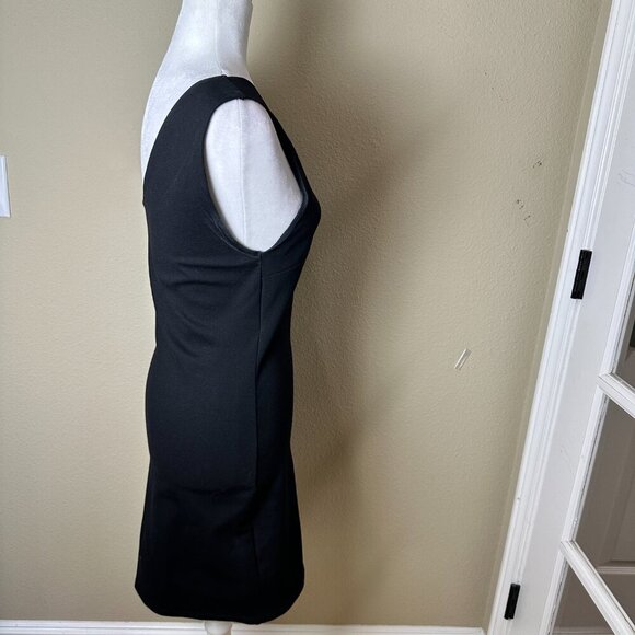 TopShop Chain Detail Asymmetrical Neck Bodycon Sheath Dress Size 8 Knit - Picture 9 of 13
